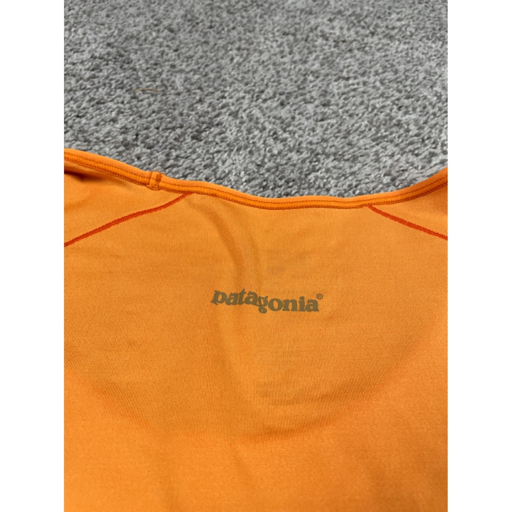 Patagonia Shirt Womens Medium Orange Long Sleeve Base Layer Camping Hike Outdoor - Picture 5 of 7